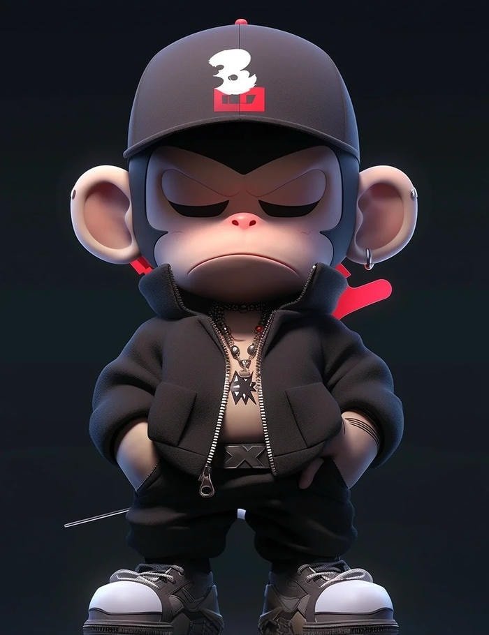 earthy tone monkey pfp with cozy feel