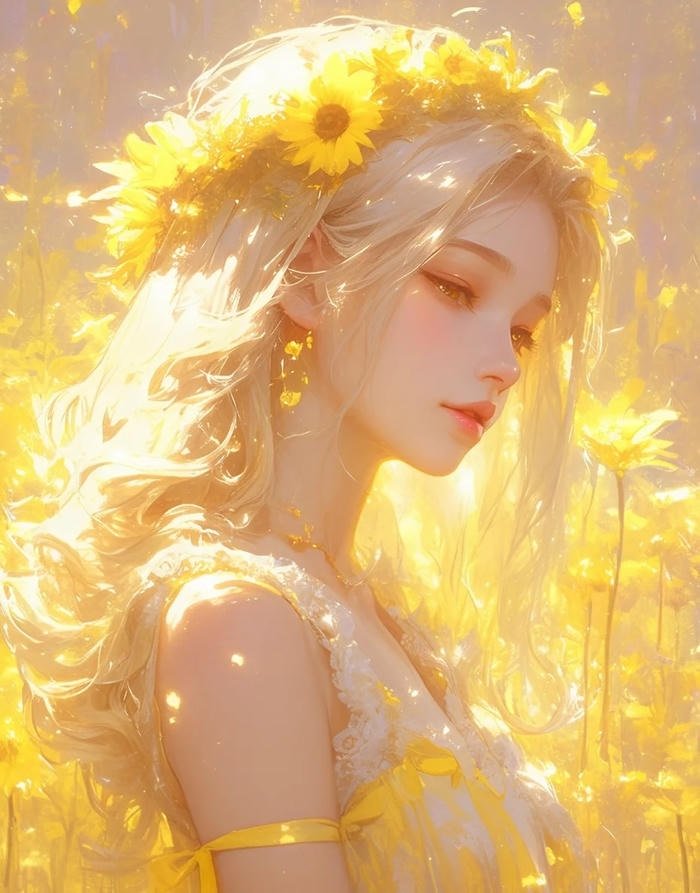 energetic warm visual style yellow discord pfp