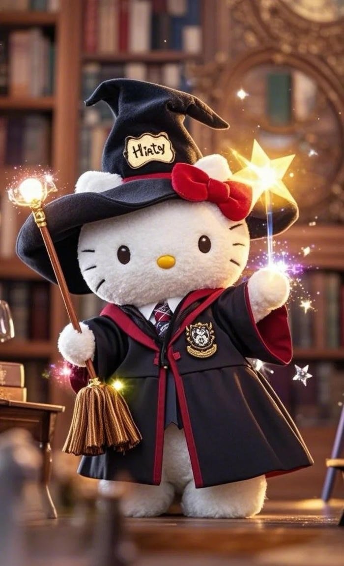 exaggerated cartoon expression profile funny hello kitty