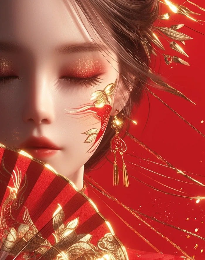 feng shui balance style red discord pfp