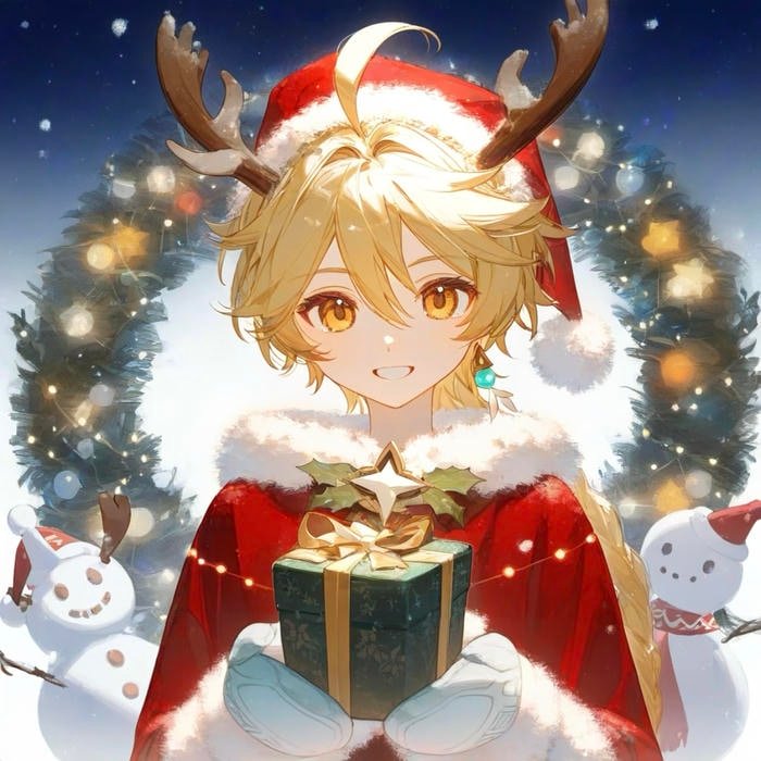festive cheer flows naturally through christmas anime pfp boy