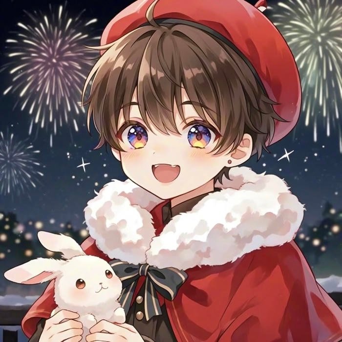 gentle holiday energy visible in christmas anime pfp boy