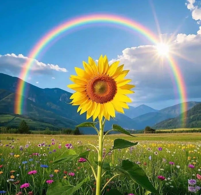 golden tone artwork of sunflower pfp