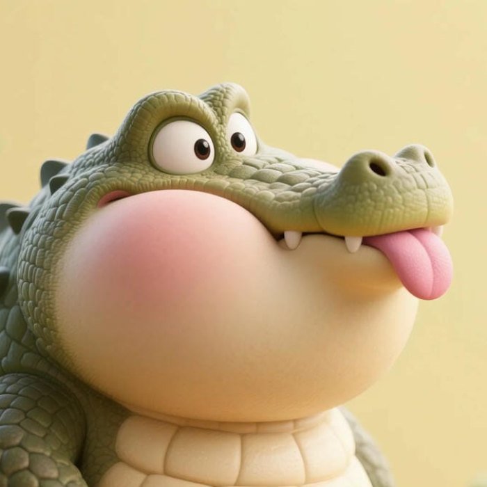 goofy crocodile close up strongly sells cute funny pfp charm