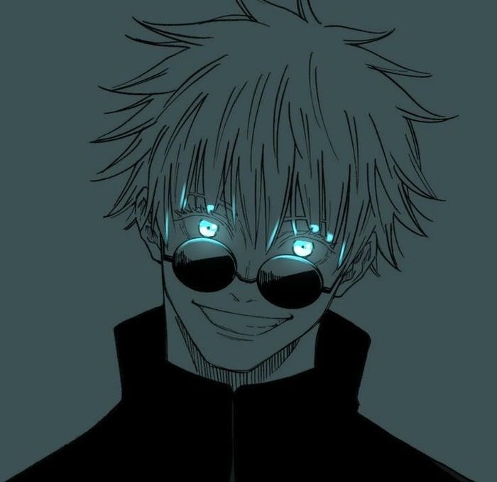 graphic gojo discord pfp in clean frame