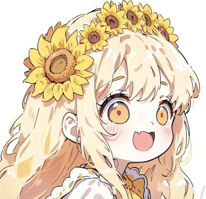 graphic sunflower pfp in clean layout