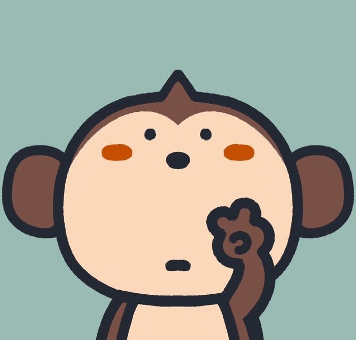 icon monkey pfp in minimal style