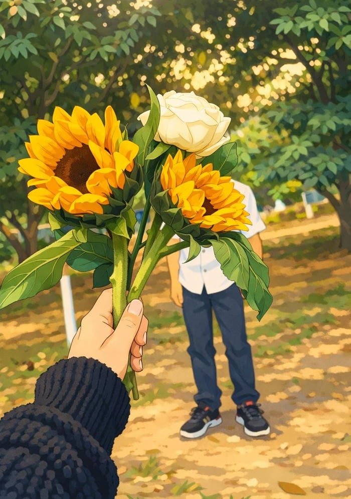 icon sunflower pfp in minimal style