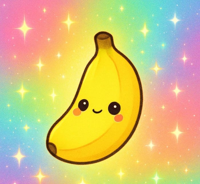 illustrated banana pfp with playful vibe