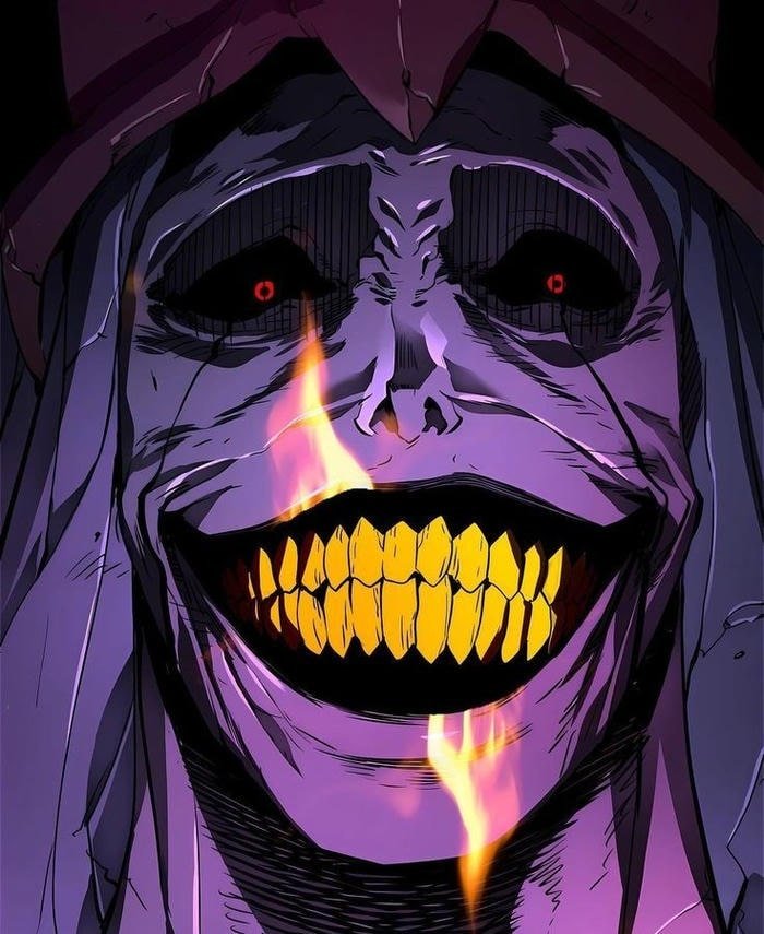 image creepy pfp disturbing facial expression closeup