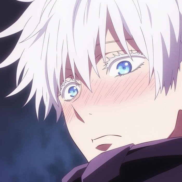 image gojo discord pfp with glowing blue aura