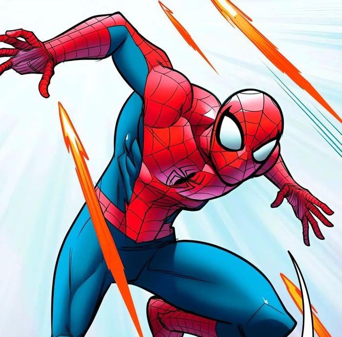 image spider man cute chibi style adorable pose