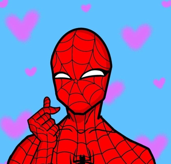 image spider man cute playful pose illustration