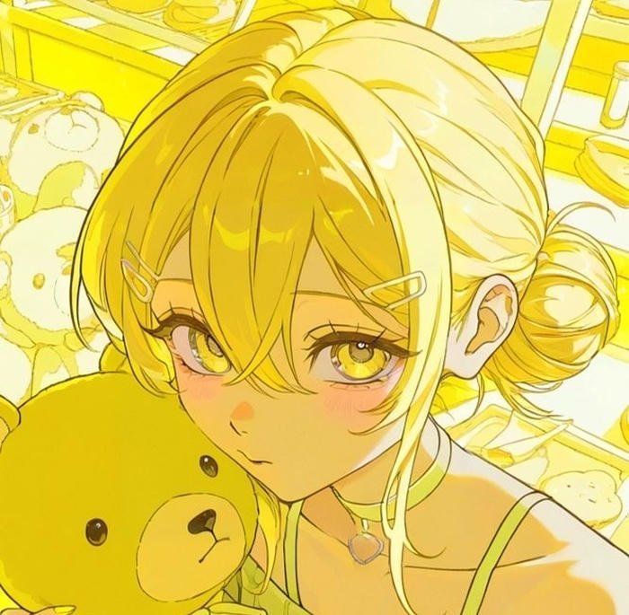 image yellow discord pfp vibrant energy profile icon