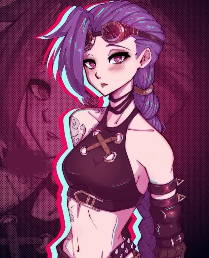 jinx pfp capturing emotional extremes in a single glance