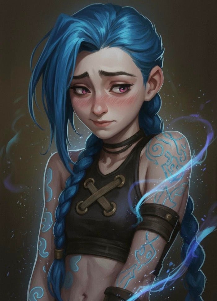 jinx pfp expressing joy twisted with volatility