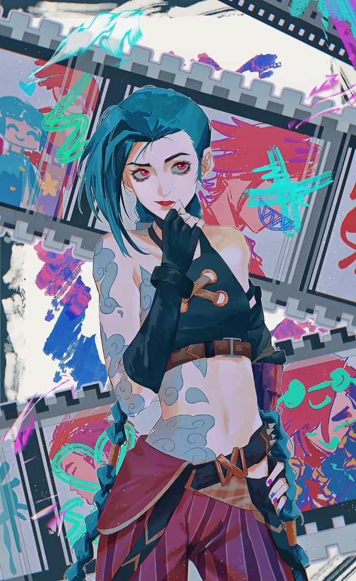 jinx pfp reflecting impulsive behavior and inner tension