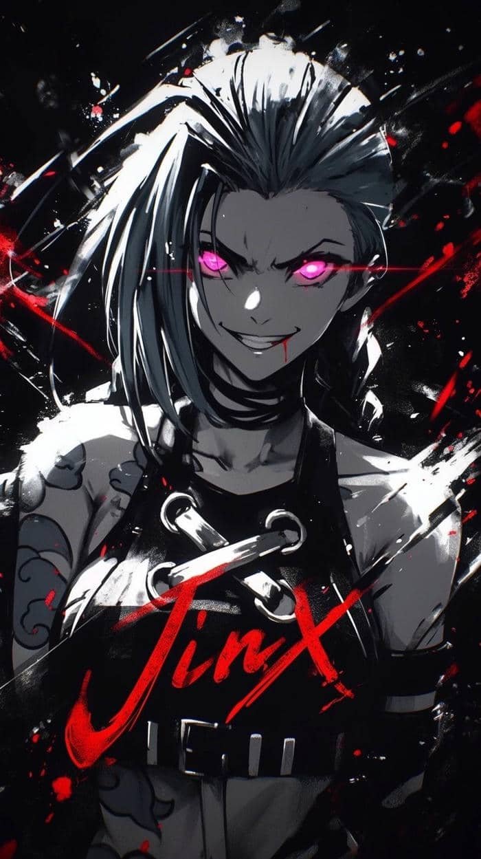 jinx pfp reflecting impulsive joy and hidden conflict