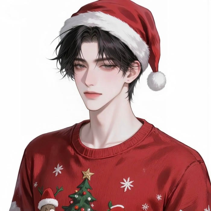 joyful winter mood appears in christmas anime pfp boy