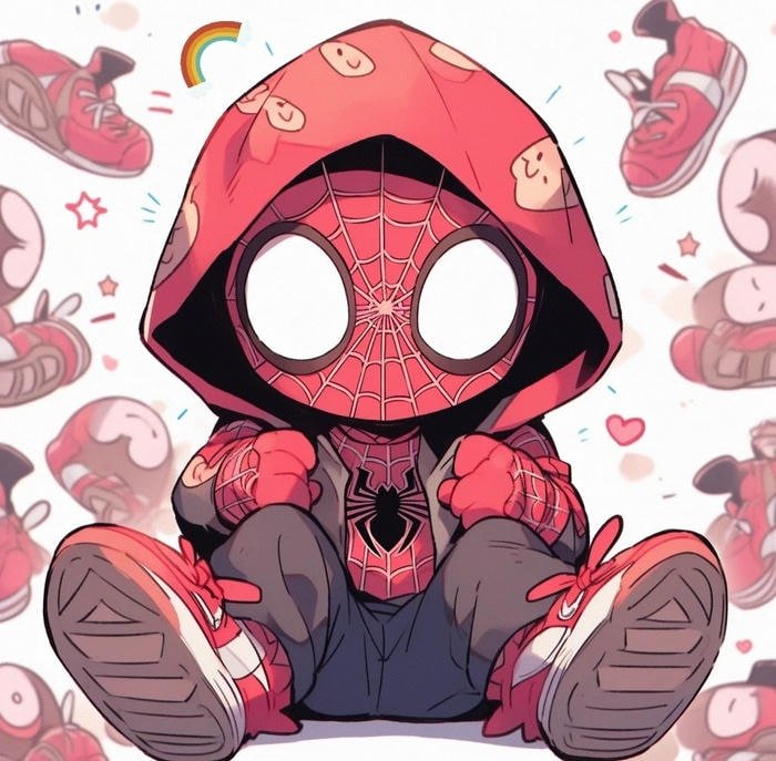 kawaii fanart design spider man cute