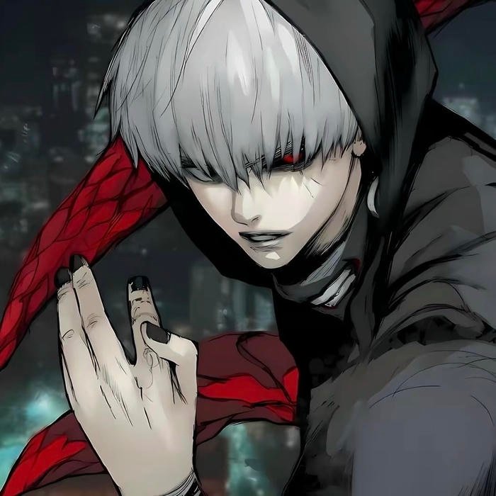 ken kaneki pfp capturing pain turned into determination