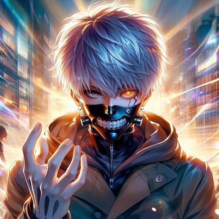 ken kaneki pfp conveying struggle between fear and resolve