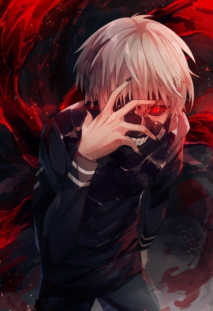 ken kaneki pfp reflecting emotional fracture and tension