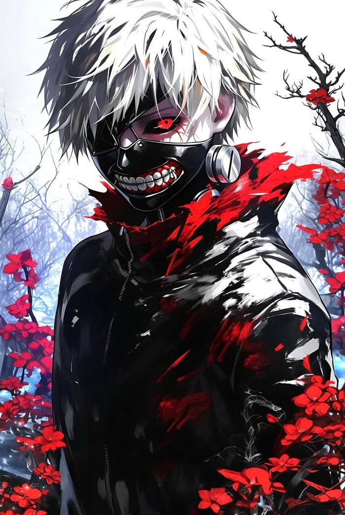 ken kaneki pfp shaped by suffering and survival instinct