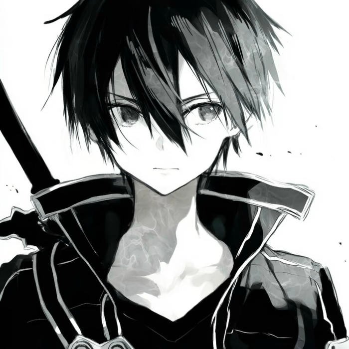 kirito pfp built around mental strength and control