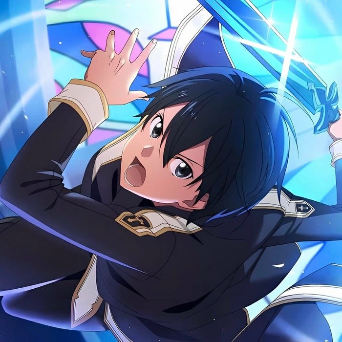 kirito pfp emphasizing alertness and mental clarity