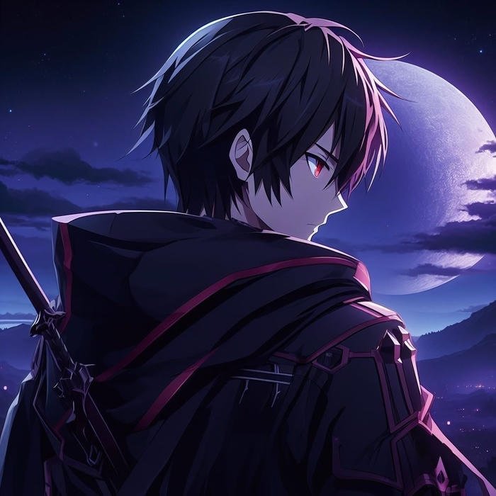 kirito pfp expressing steady focus and restraint