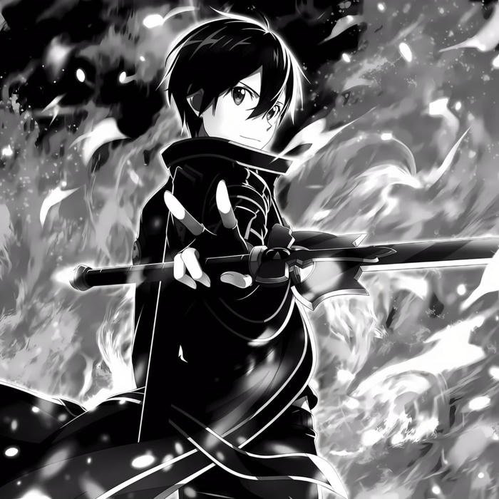 kirito pfp reflecting confidence without arrogance