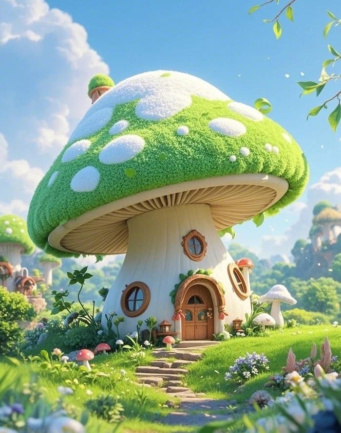 minimal aesthetic avatar featuring mushroom pfp