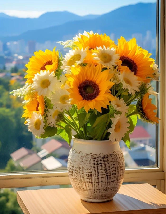 minimal aesthetic avatar with sunflower pfp