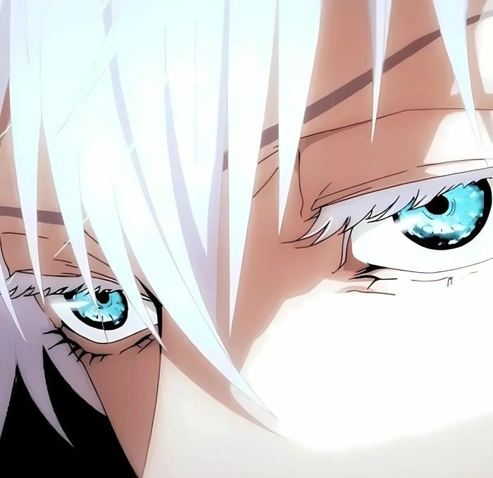 minimal aesthetic gojo discord pfp with dark tone