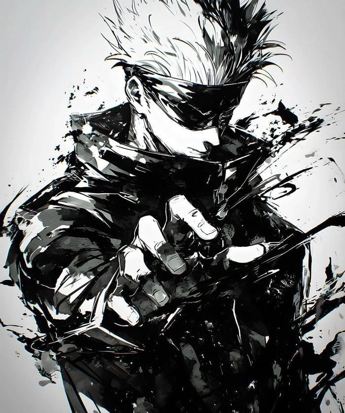 minimal avatar styled as gojo discord pfp