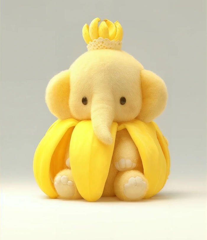 minimal flat illustration of banana pfp style