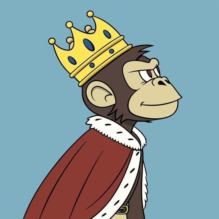 minimal monkey pfp with simple backdrop