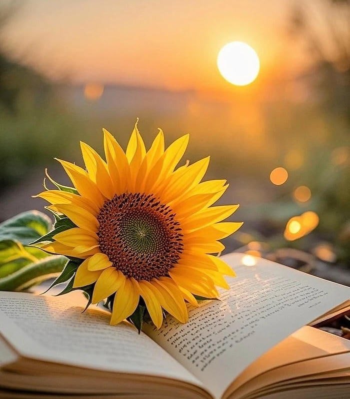 minimal style sunflower pfp in profile frame