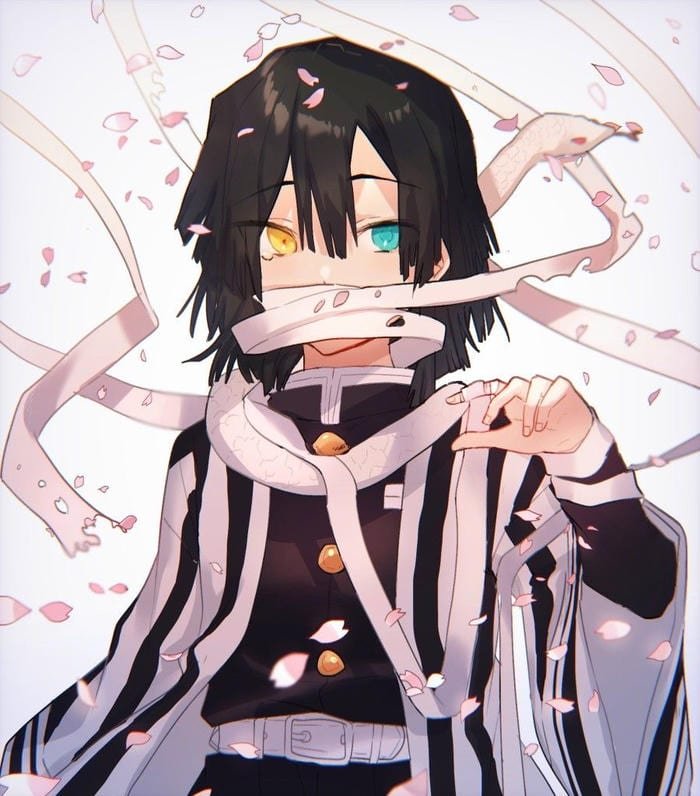 obanai pfp reflecting inner tension and control