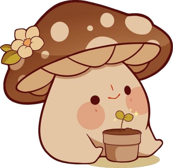 photo mushroom pfp in natural earthy tone