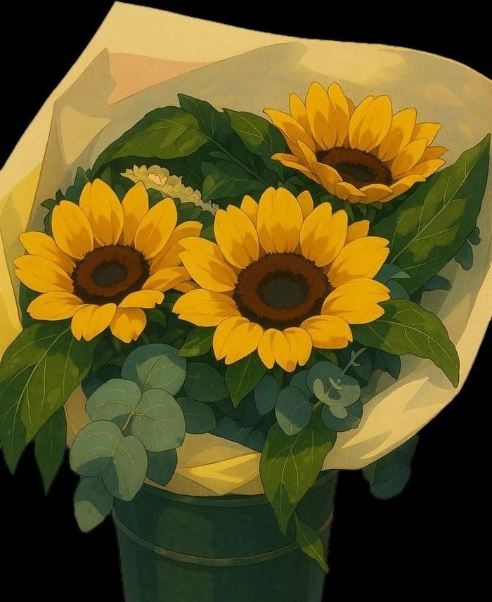 photo sunflower pfp in warm sunlight