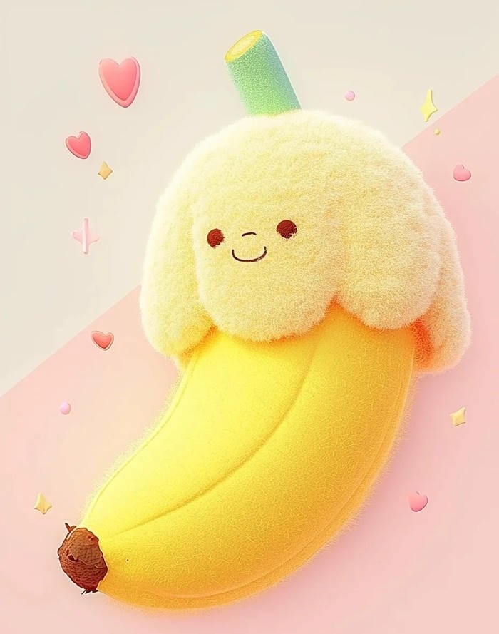 picture banana pfp with bold outline art