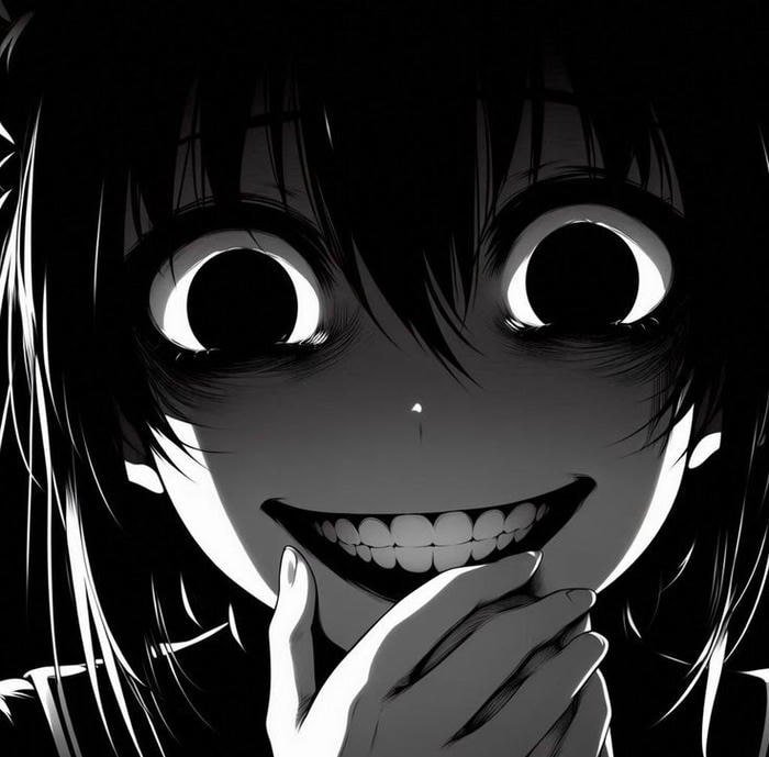 picture creepy pfp unsettling smile detail focus