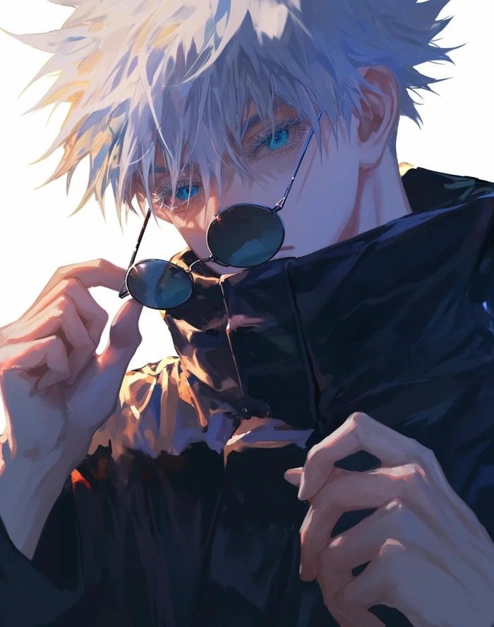 picture gojo discord pfp showing confident pose