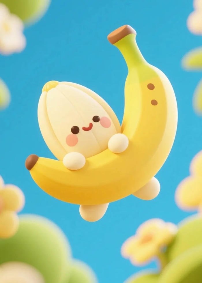 playful yellow theme for banana pfp icon