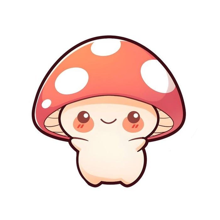 profile mushroom pfp with warm autumn light