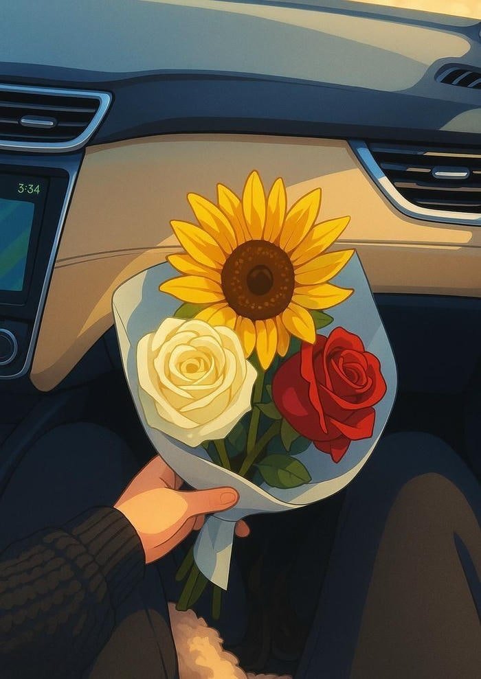 profile sunflower pfp with golden tone