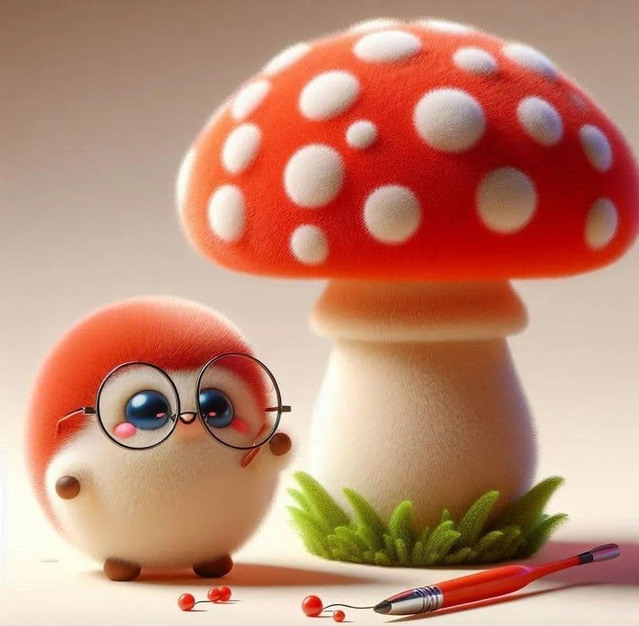 simple mushroom pfp with centered focus