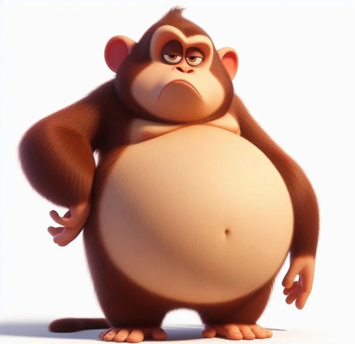 soft illustrated art of monkey pfp